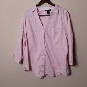 Lane Bryant Light Pink Button Down